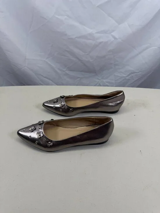 CUSHION WALK by AVON Metallic Floral Studded Ballet Flats Size 7M New - Picture 2 of 10